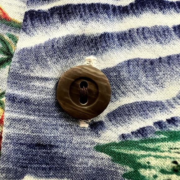 Vintage Pineapple Connection Shirt Men Medium Multi Palm Tree Collared Button-Up - Picture 8 of 10